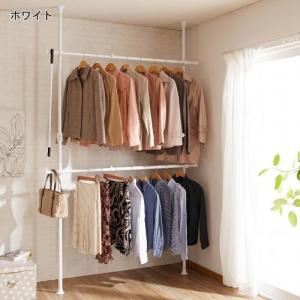 簡単突っ張りダブルポールハンガーの商品写真