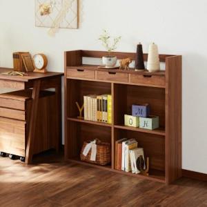 ウォルナット材の引出し付き本棚の商品写真