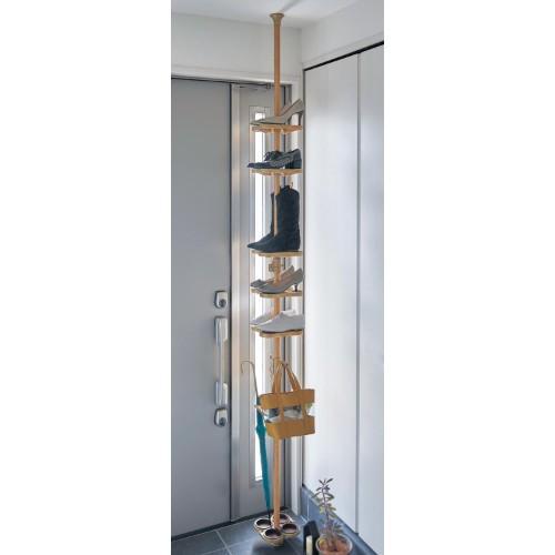 突っ張り傘立て付きシューズラックの商品写真