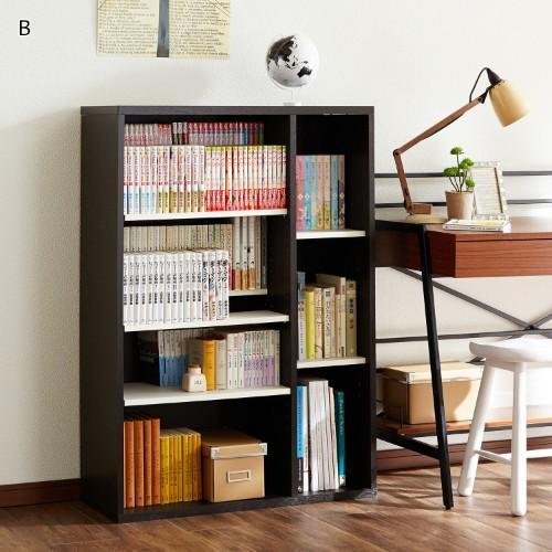 ダブル棚板オープン本棚の商品写真