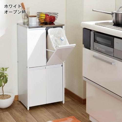 ステンレス天板の分別キッチンゴミ箱の商品写真