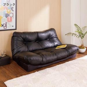 合皮のリクライニンローグソファーの商品写真