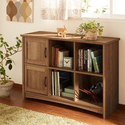 【大型商品送料無料】レトロ調ロータイプキャビネットの商品写真