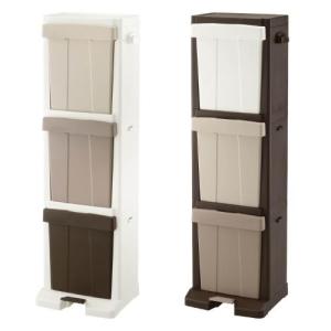 ペダル式3分別キッチンゴミ箱【根菜などのストッカーにも】