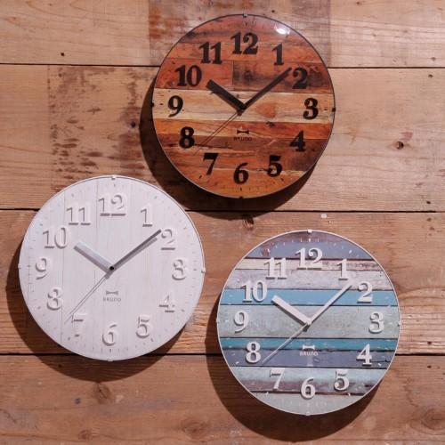 ビンテージウッド調掛け時計(電波時計)の商品写真