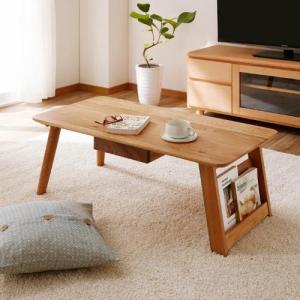 オーク材の引出し付きリビングテーブルの商品写真