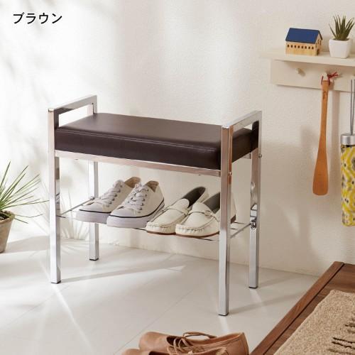 スタイリッシュ玄関ベンチの商品写真