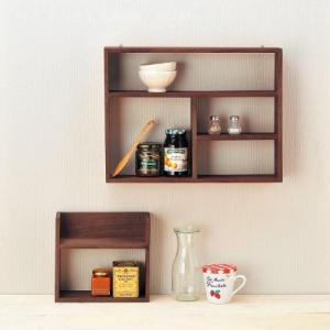 壁面ディスプレイラック大小2個セットの商品写真