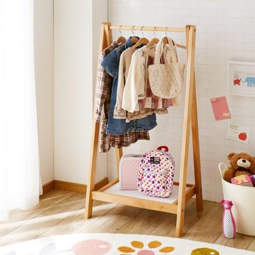 アルダー材のハンガーラックの商品写真