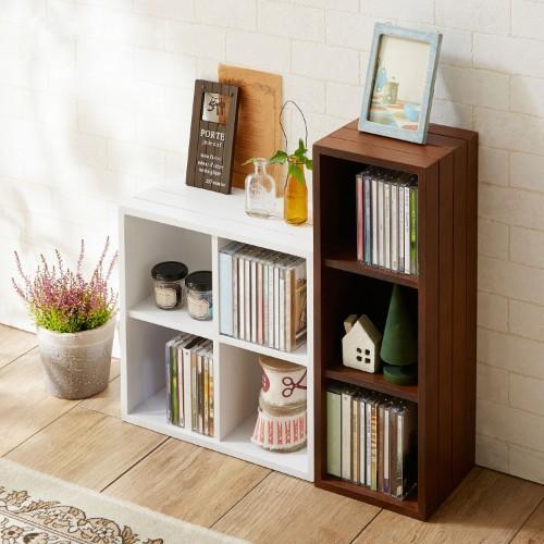 CDが入る羽目板風フリーボックス同色2個セットの商品写真