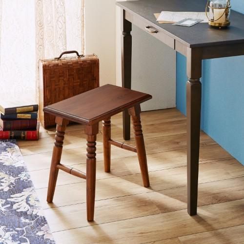 アンティーク調スクエアスツールの商品写真