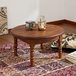 【大型商品送料無料】アンティーク調円形センターテーブルの商品写真