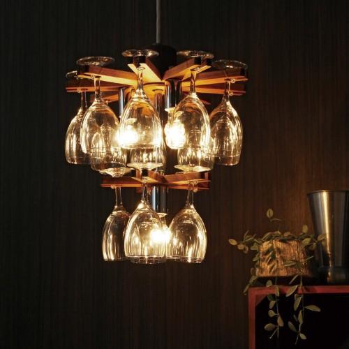 ワイングラスのシャンデリアシーリングライト(ペンダントライト)の商品写真