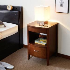 ホワイトオーク材のベットサイドテーブルの商品写真