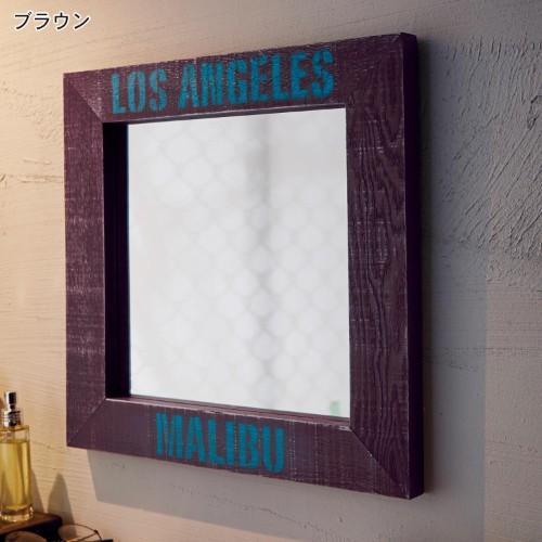 かすれ調の壁掛けミラーの商品写真