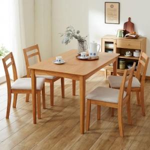 天然木オーク材突板天板のダイニングテーブル<2人用/4人用>の商品写真