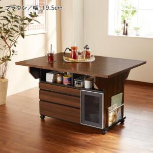 収納付きバタフライ天板のダイニングテーブルの商品写真