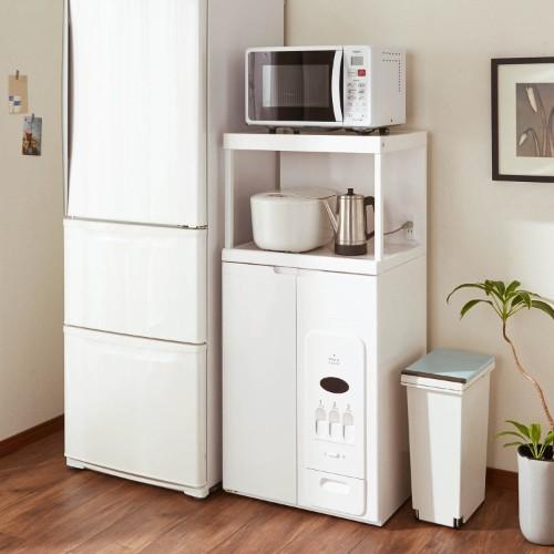 たくさん入る米びつ付きレンジ台の商品写真