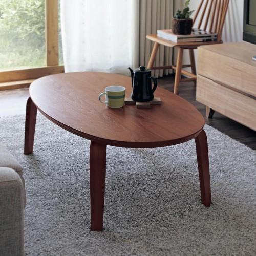 曲げ木のカフェテーブル風こたつテーブルの商品写真