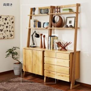ナラ材のラック付きキャビネットの商品写真