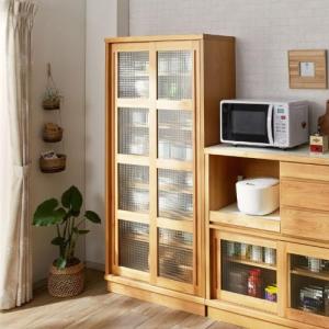 天然木引き戸のカップボードの商品写真