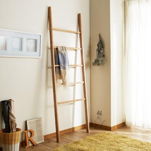 オーク材のラダーハンガーラック<幅60cm>の商品写真