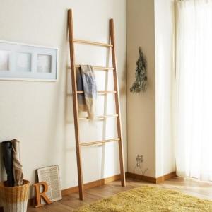 オーク材のラダーハンガーラック<幅60cm>の商品写真