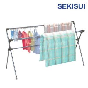 洗濯量に合わせて幅を変えられるダブルバー仕様の室内室外兼用布団干しの商品写真