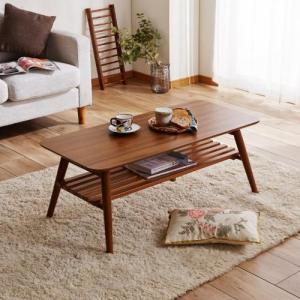 ウォールナット材の折れ脚センターテーブルの商品写真