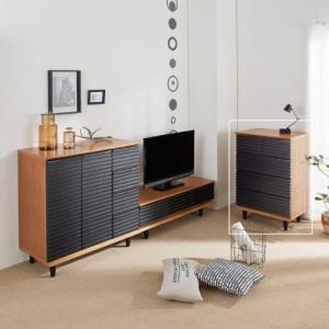 ツートン横桟チェストの商品写真