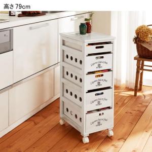 デザイン桐のキッチンワゴン