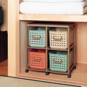 バスケット付きワイドラックの商品写真