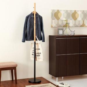 フック収納付きデザインポールハンガーの商品写真