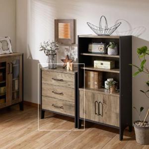 組立簡単ヴィンテージ調チェストの商品写真