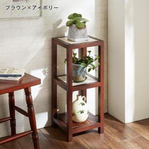 チェリーウッドの花台の商品写真