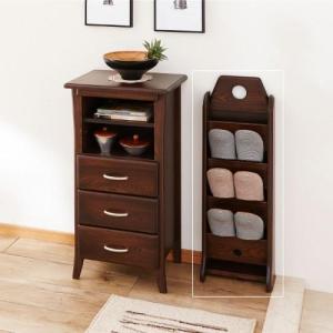 ニレ材の薄型スリッパラックの商品写真