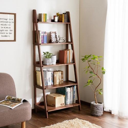 ウォルナット材のオープンラックの商品写真