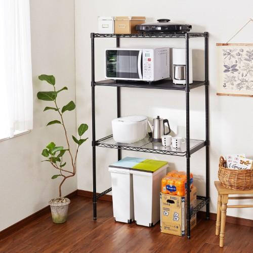 アクリル天板のレンジ台(奥行45cm)の商品写真