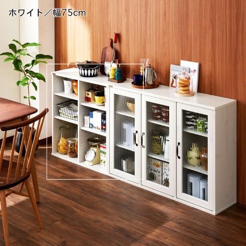 連結もできる木目調オープンラックの商品写真