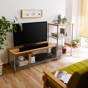 耐荷重量100kg以上!天然木天板のリビングラック(奥行45cm)の商品写真