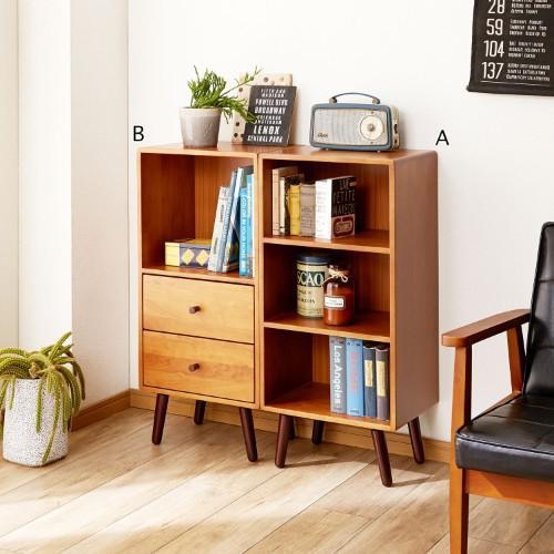 天然木のサイドキャビネットの商品写真