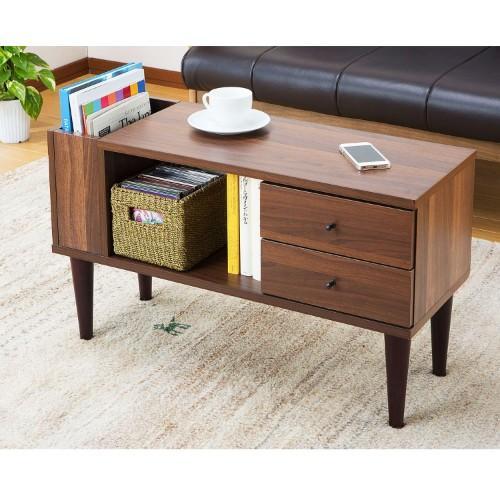 引出しの位置を変えられるサイドテーブルの商品写真