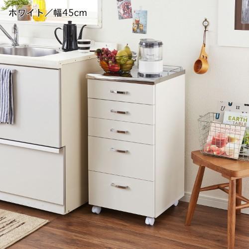 ステンレス天板のキッチンワゴンの商品写真