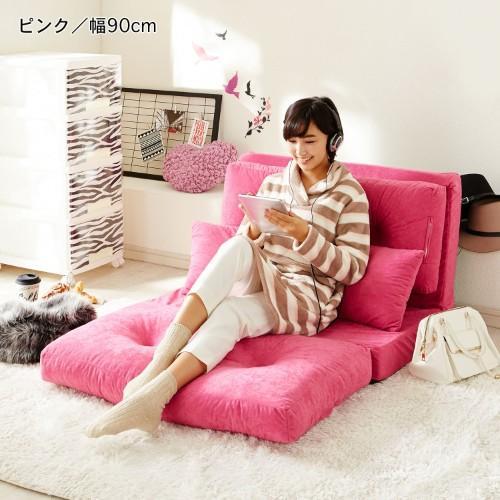 クッション付き3WAYソファ-<幅60cm/幅90cm/幅120cm>の商品写真