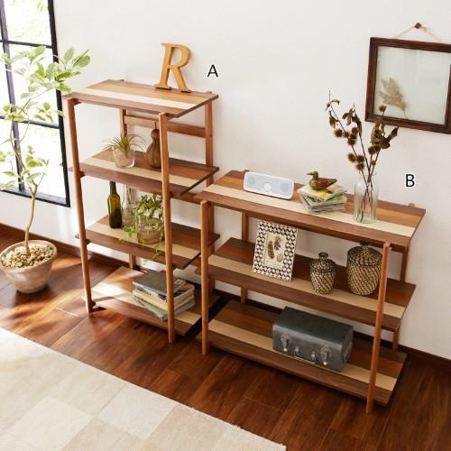 ミックス樹種天板のラックの商品写真