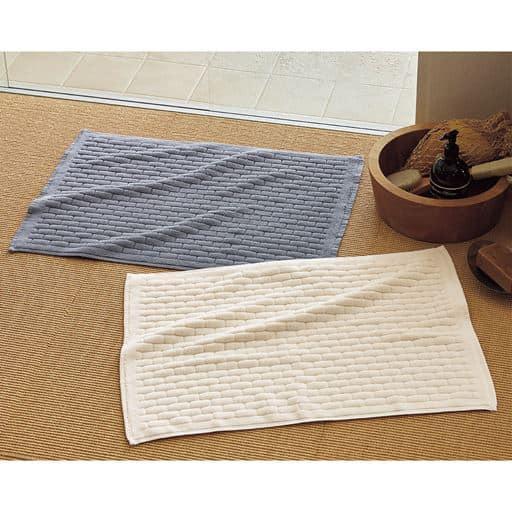 タオルバスマット(色違い2枚組)■カラー：グレー・ベージュの商品写真