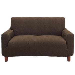 【はっ水加工】ニットセーターのようなやわらかソファカバー 立体的なジャカード織りの厚手の生地使用 丸洗いOKの商品写真