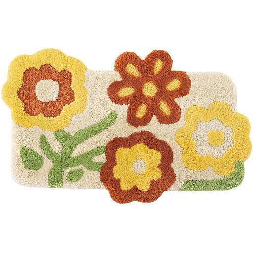玄関マット(抗菌防臭・ふかふか花柄変形タイプ)の商品写真