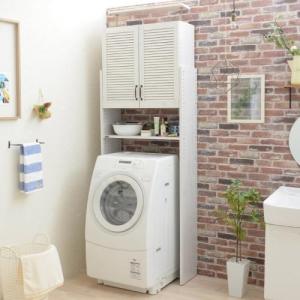 木目調洗濯機上ラックの商品写真