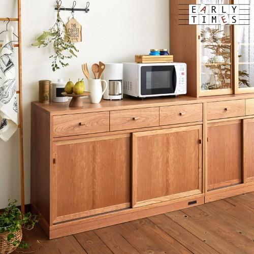 【オーダー】幅と奥行と木材が選べるカウンター下引き戸キャビネットの商品写真